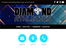 Tablet Screenshot of diamondathleticscheer.com